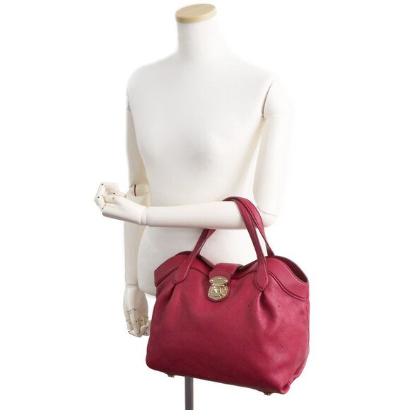 Louis Vuitton Mahina Leather Cirrus PM Shoulder Bag Red - Picture 8 of 12